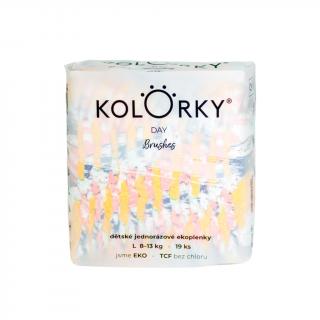 KOLORKY DAY - štetec - L (8-13 kg) - 19 ks - jednorázové ekoplienky