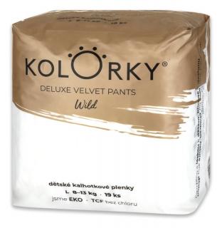 KOLORKY Deluxe velvet pants Wild L (8-13 kg) - jednorázové nohavičkové ekoplienky