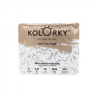 KOLORKY DELUXE VELVET - S (3-6 kg) - 25 ks - jednorázové ekoplienky so zamatovým povrchom