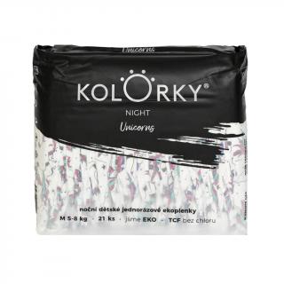 KOLORKY NIGHT - M (5-8 kg) - 21 ks - nočné jednorázové ekoplienky