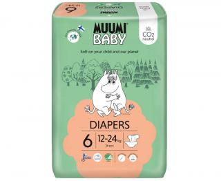 MUUMI Plienky jednorázové 6 Junior 12-24kg 36ks Baby