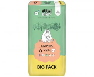 MUUMI Plienky jednorázové 6 Junior 12-24kg Big Pack 54ks Baby