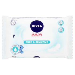 NIVEA Baby Pure &amp; Sensitive 63 ks - vlhčené obrúsky