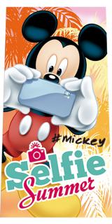 Osuška Mickey Selfie 70/140 (detský uterák, plážová osuška Mickey)