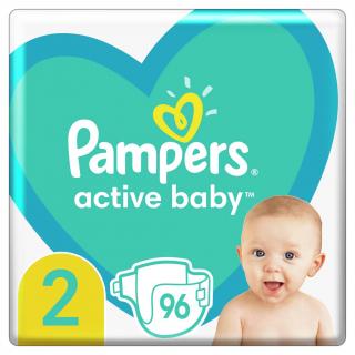 PAMPERS Active Baby 2 (4-8 kg) 96 ks - jednorázové plienky