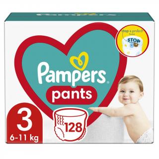 PAMPERS Pants 3 (6-11 kg) 128 ks Midi Mega box - plienkové nohavičky