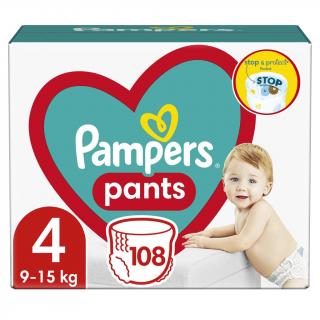 PAMPERS Pants 4 (9-15 kg) 108 ks Maxi Mega box - plienkové nohavičky