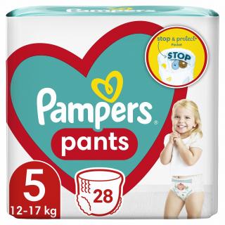PAMPERS Pants plienkové nohavičky veľ. 5, 28 ks, 12-17 kg