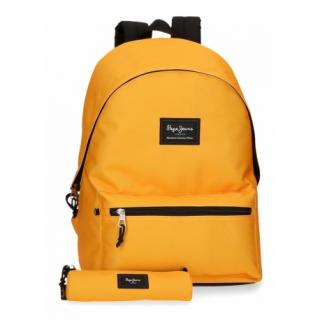 PEPE JEANS® Basic Color Yellow, Študentský batoh + puzdro, 6329221