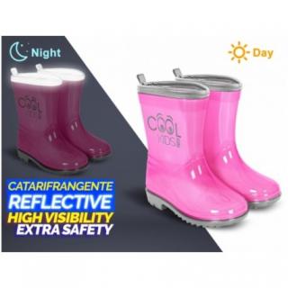 PERLETTI® Detské reflexné gumáky COOL KIDS Pink, 15540 - 30/31