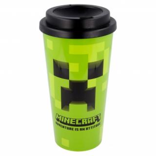 Plastový termo pohár s vrchnákom MINECRAFT 520ml, 02189