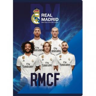 REAL MADRID, Zošit A5 linajkový (9mm), 32 listov, mix vzorov, 102019015