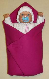 Rýchlozavinovačka pre bábiky Sýto ružová (bavlnená zavinovačka pre bábiky)