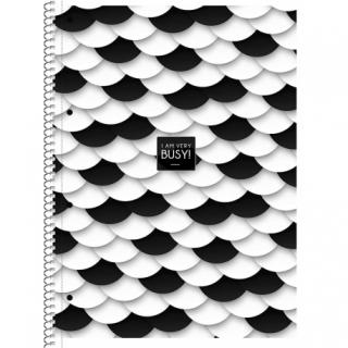 SHKOLYARYK® Dizajnový blok so špirálou A4+, 80 listov, linajkový, mix motívov, 104020012
