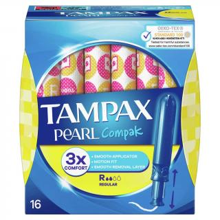 TAMPAX Compak Pearl Regular tampóny s aplikátorom 16 ks