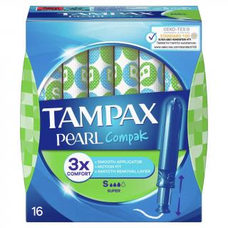 TAMPAX Pearl Compak Super tampóny Aplikátor 16 ks