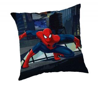 Vankúš Spiderman 40/40 (Malý vankúšik, vypchatý, prateľný na 30°C)