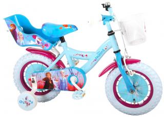 VOLARE - Detský bicykel pre dievčatá FROZEN II - modrý-ružový, 12  - zložený na 95 %