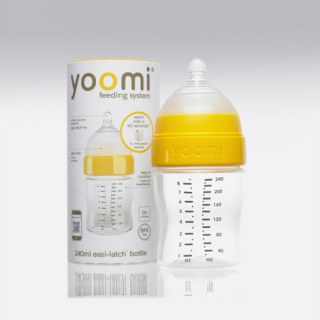 YOOMI - 240 ml dojčenská fľaša (bez ohrievača) + cumlík s pomalým prietokom