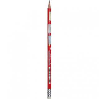 ZENITH Simple, Obyčajná HB ceruzka s gumou a násobilkou, 3ks, blister, 206316004