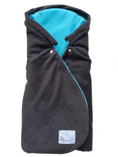 Zimná zavinovačka MELODY fleece - Antracit / aqua