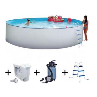 Nadzemný bazén Nuovo 3,5 x 1,2 m s pieskovou filtráciou, skimmerom a schodíky