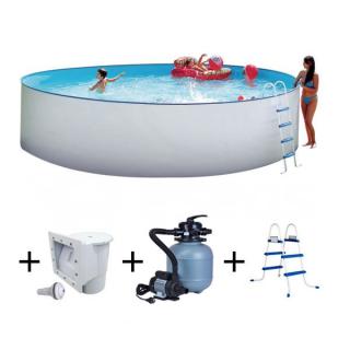 Nadzemný bazén Nuovo 4,5 x 1,2 m s pieskovou filtráciou, skimmerom a schodíky