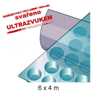 Solárna plachta modrá obdĺžnik 6 x 4 m 360 mic