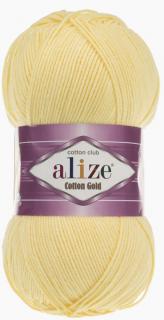 Alize Cotton Gold 187 - svetlá žltá (55% bavlna, detská priadza, na hračky)
