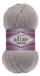 Alize Cotton Gold 200 - šedá (55% bavlna, detská priadza, na hračky)