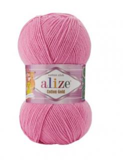 Alize Cotton Gold 264 - ružová (55% bavlna, detská priadza, na hračky)