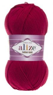 Alize Cotton Gold 390 - višňová (55% bavlna, detská priadza, na hračky)