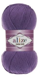 Alize Cotton Gold 44 - tmavá fialová (55% bavlna, detská priadza, na hračky)