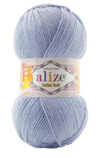 Alize Cotton Gold 481 - svetlá modrá (55% bavlna, detská priadza, na hračky)