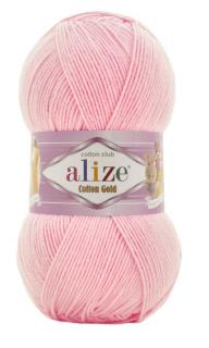 Alize Cotton Gold 518 - baby ružová (55% bavlna, detská priadza, na hračky)
