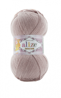 Alize Cotton Gold 592 - pudrová fialová (55% bavlna, detská priadza, na hračky)