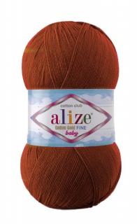 Alize Cotton Gold Fine BABY 36 - tehlová (100g, 55% bavlna, detská priadza)