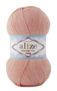 Alize Cotton Gold Fine BABY 393 - svetlá ružová (100g, 55% bavlna, detská priadza)