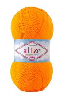Alize Cotton Gold Fine BABY 83 - oranžová (100g, 55% bavlna, detská priadza)