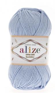 Alize Cotton Gold Hobby 513 - krištáľová modrá (55% bavlna, detská priadza, na hračky)