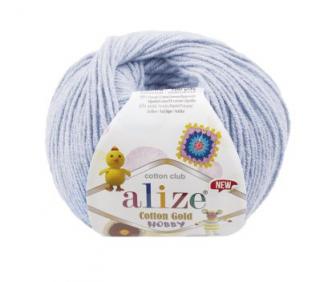 Alize Cotton Gold Hobby NEW 513 - krištáľová modrá (55% bavlna, detská priadza, na hračky)