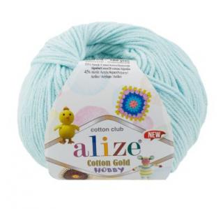 Alize Cotton Gold Hobby NEW 514 - ľadová modrá (55% bavlna, detská priadza, na hračky)