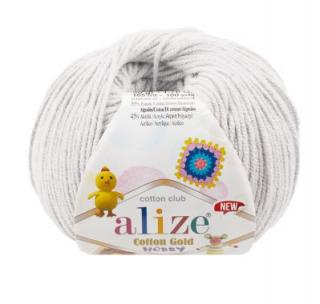 Alize Cotton Gold Hobby NEW 533 - svetlosivá (55% bavlna, detská priadza, na hračky)