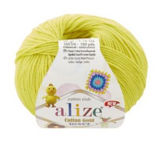 Alize Cotton Gold Hobby NEW 668 - citrón (55% bavlna, detská priadza, na hračky)