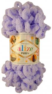 Alize Puffy 146 - levanduľa (pletenie bez ihlíc, pletenie s Puffy zvládnu aj deti)