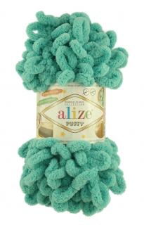 Alize Puffy 490 - smaragdová (pletenie rukami bez ihlíc)