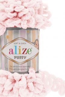 Alize Puffy 639 - svetlá ružová (pletenie rukami bez ihlíc)