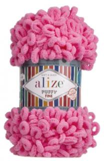 Alize Puffy Fine 121 - cukríková (pletenie rukami bez ihlíc)