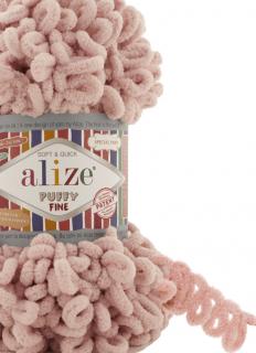 Alize Puffy Fine 161 - pudrová (pletenie rukami bez ihlíc)