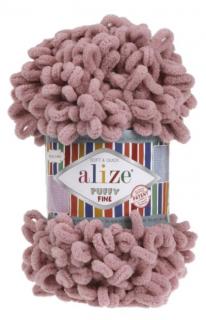 Alize Puffy Fine 295 - staroružová (pletenie rukami bez ihlíc)